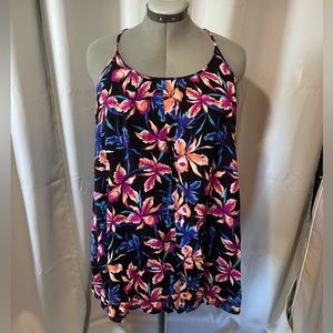 ROXY Black Floral Tropical Sun Dress